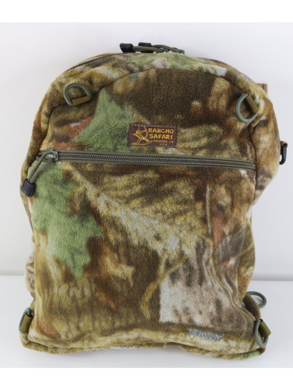 Vintage Rancho Safari Camouflage Fleece Bow Hunting Backpack Bag Pack USA